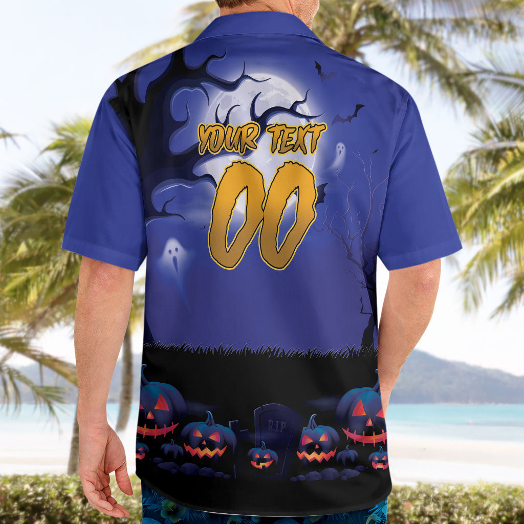 Custom Halloween New-Zealand Warriors Hawaiian Shirt Spooky Australia Mascot Rugby