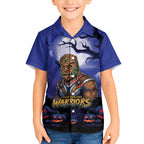 Custom Halloween New-Zealand Warriors Hawaiian Shirt Spooky Australia Mascot Rugby