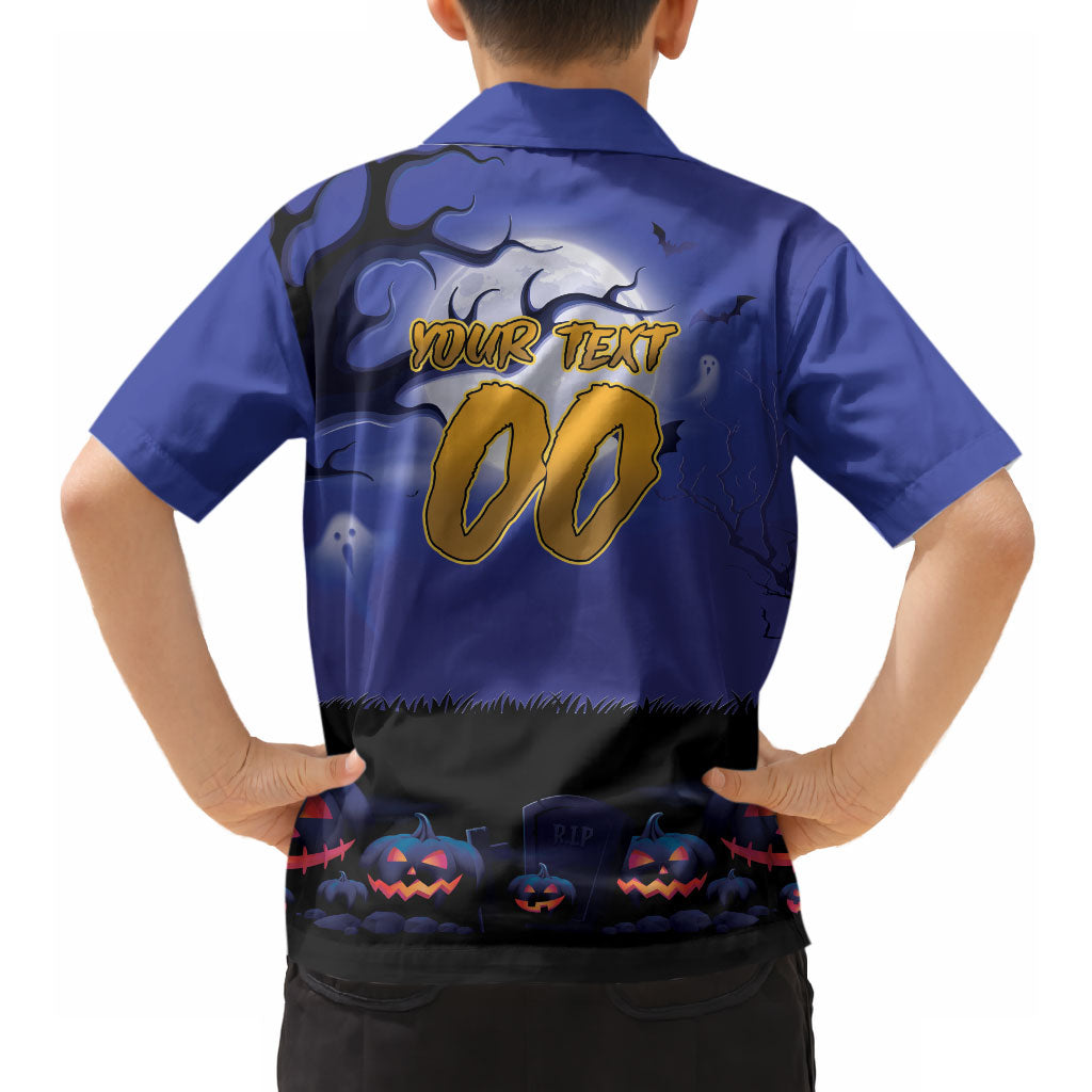Custom Halloween New-Zealand Warriors Hawaiian Shirt Spooky Australia Mascot Rugby