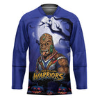 Custom Halloween New-Zealand Warriors Hockey Jersey Spooky Australia Mascot Rugby