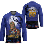 Custom Halloween New-Zealand Warriors Hockey Jersey Spooky Australia Mascot Rugby