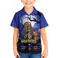 Custom Halloween New-Zealand Warriors Kid Hawaiian Shirt Spooky Australia Mascot Rugby