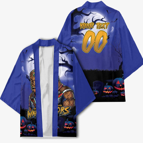Custom Halloween New-Zealand Warriors Kimono Spooky Australia Mascot Rugby