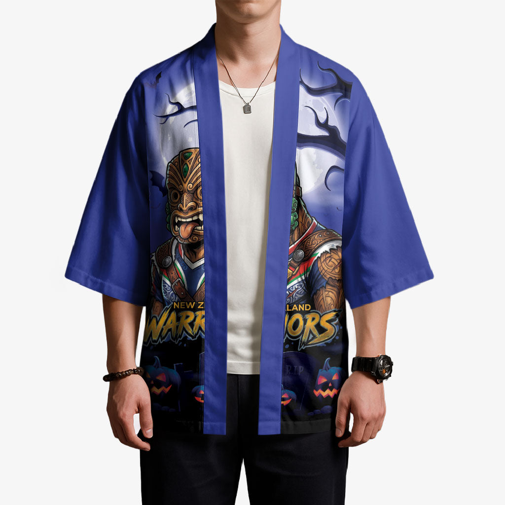 Custom Halloween New-Zealand Warriors Kimono Spooky Australia Mascot Rugby