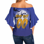 Custom Halloween New-Zealand Warriors Off Shoulder Wrap Waist Top Spooky Australia Mascot Rugby