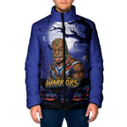 Custom Halloween New-Zealand Warriors Padded Jacket Spooky Australia Mascot Rugby