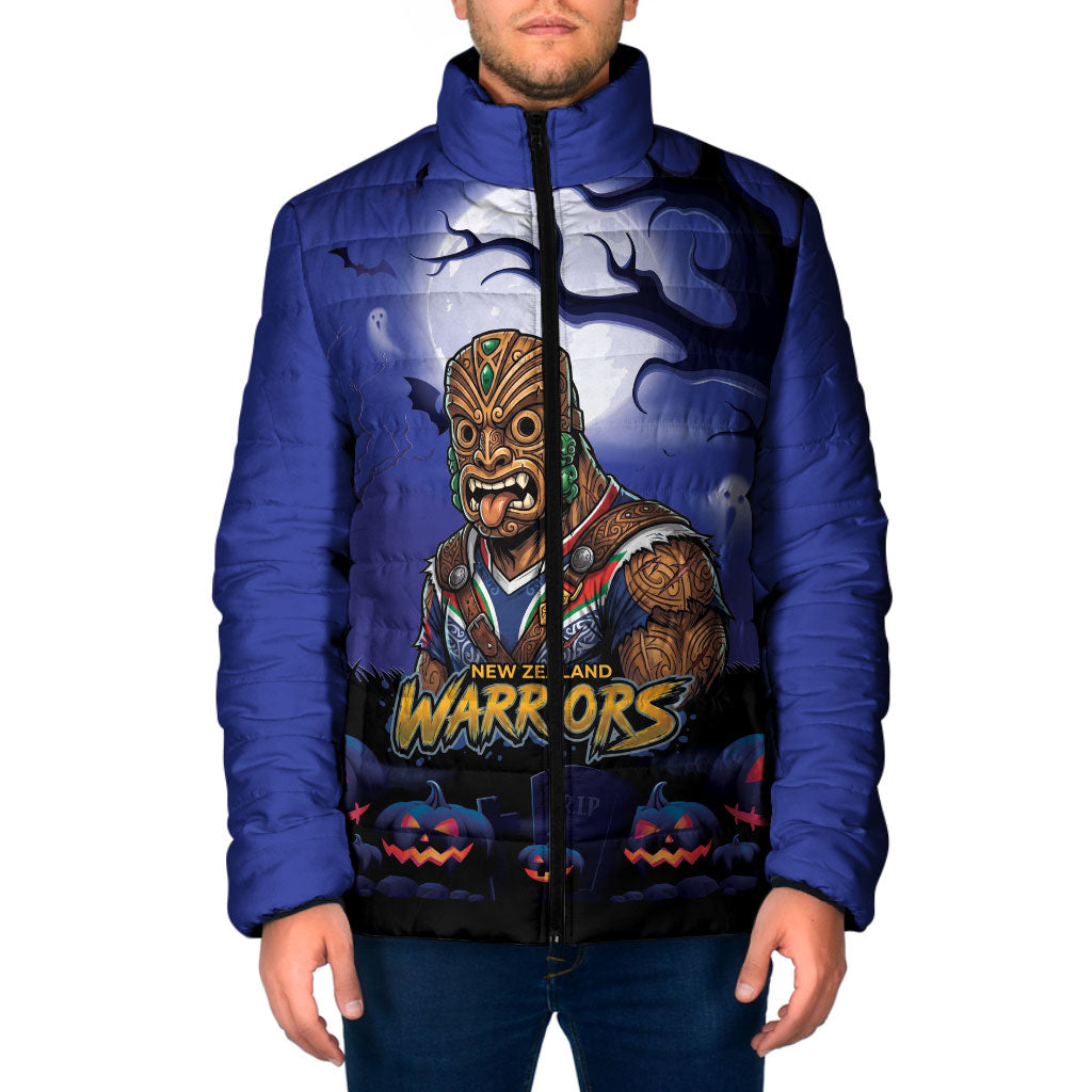 Custom Halloween New-Zealand Warriors Padded Jacket Spooky Australia Mascot Rugby