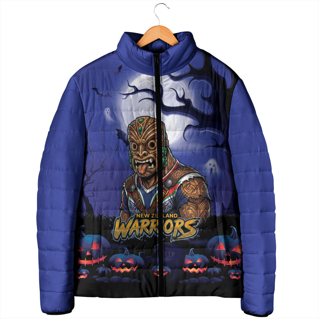 Custom Halloween New-Zealand Warriors Padded Jacket Spooky Australia Mascot Rugby