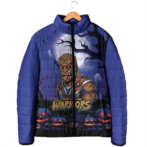 Custom Halloween New-Zealand Warriors Padded Jacket Spooky Australia Mascot Rugby
