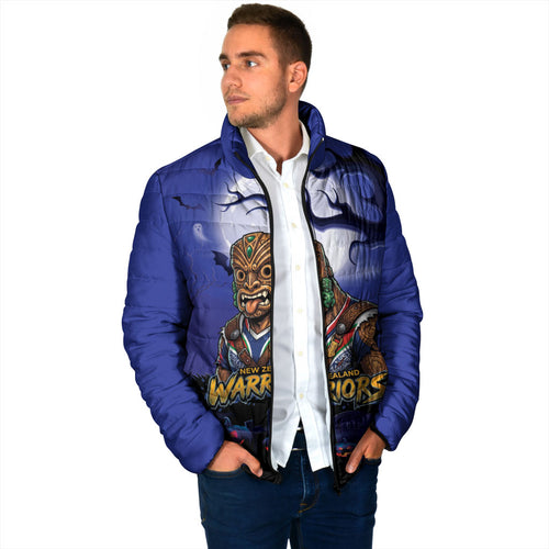Custom Halloween New-Zealand Warriors Padded Jacket Spooky Australia Mascot Rugby