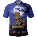 Custom Halloween New-Zealand Warriors Polo Shirt Spooky Australia Mascot Rugby