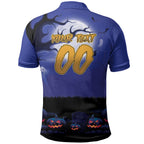 Custom Halloween New-Zealand Warriors Polo Shirt Spooky Australia Mascot Rugby
