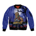 Custom Halloween New-Zealand Warriors Sleeve Zip Bomber Jacket Spooky Australia Mascot Rugby