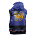Custom Halloween New-Zealand Warriors Sleeveless Zip Hoodie Spooky Australia Mascot Rugby
