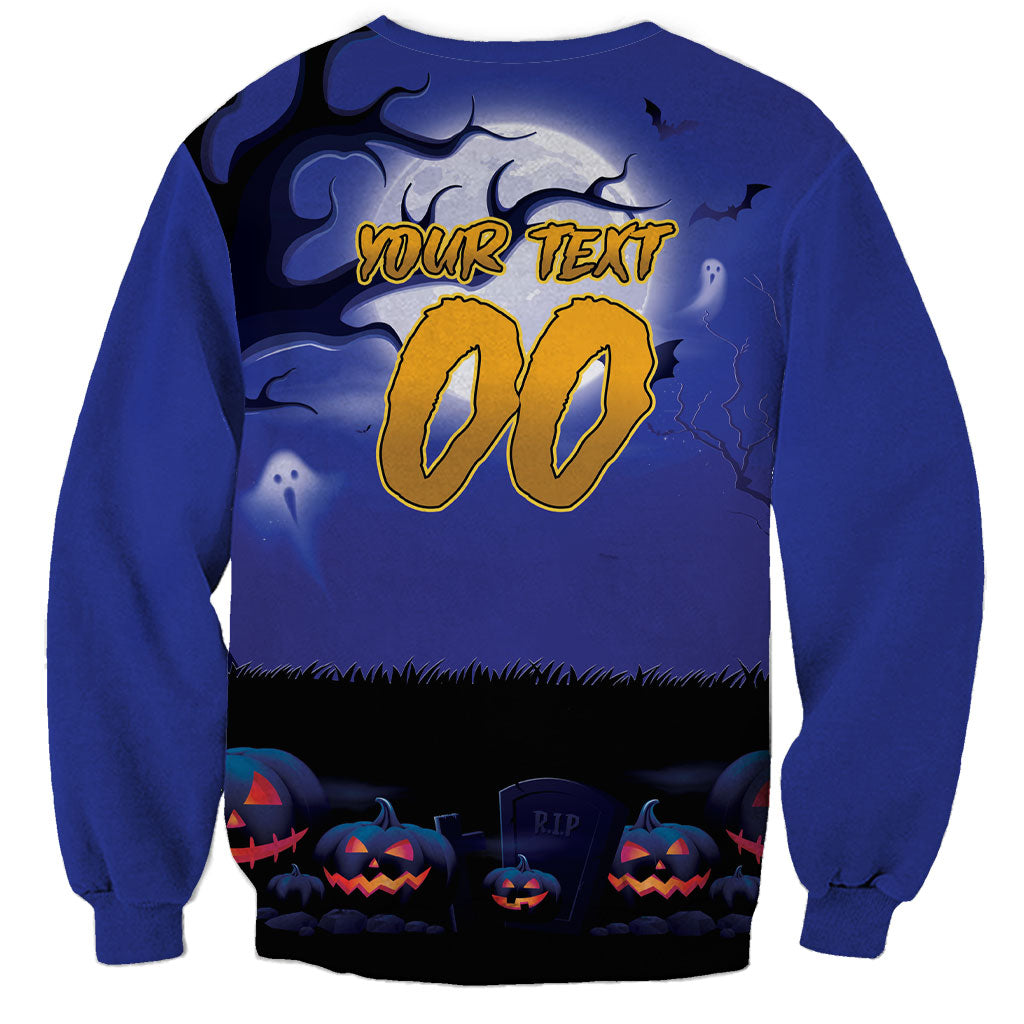 Custom Halloween New-Zealand Warriors Sweatshirt Spooky Australia Mascot Rugby