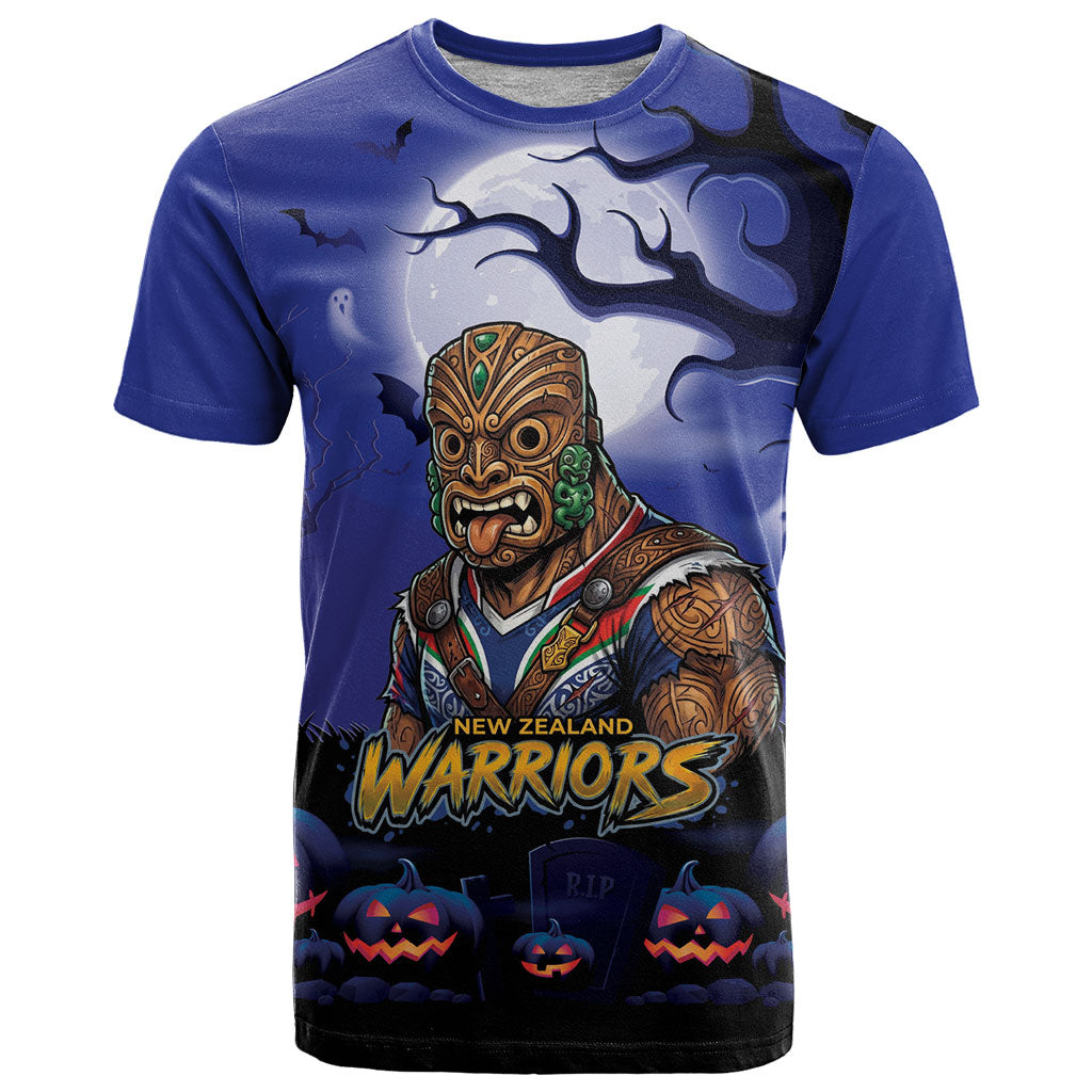 Custom Halloween New-Zealand Warriors T Shirt Spooky Australia Mascot Rugby