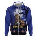Custom Halloween New-Zealand Warriors Zip Hoodie Spooky Australia Mascot Rugby