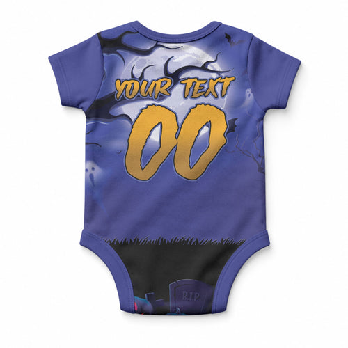 Custom Halloween Newcastle Knights Baby Onesie Spooky Australia Mascot Rugby