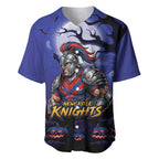 Custom Halloween Newcastle Knights Baseball Jersey Spooky Australia Mascot Rugby