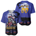 Custom Halloween Newcastle Knights Baseball Jersey Spooky Australia Mascot Rugby