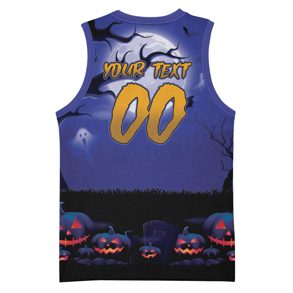 Custom Halloween Newcastle Knights Basketball Jersey Spooky Australia Mascot Rugby