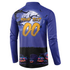 Custom Halloween Newcastle Knights Button Sweatshirt Spooky Australia Mascot Rugby