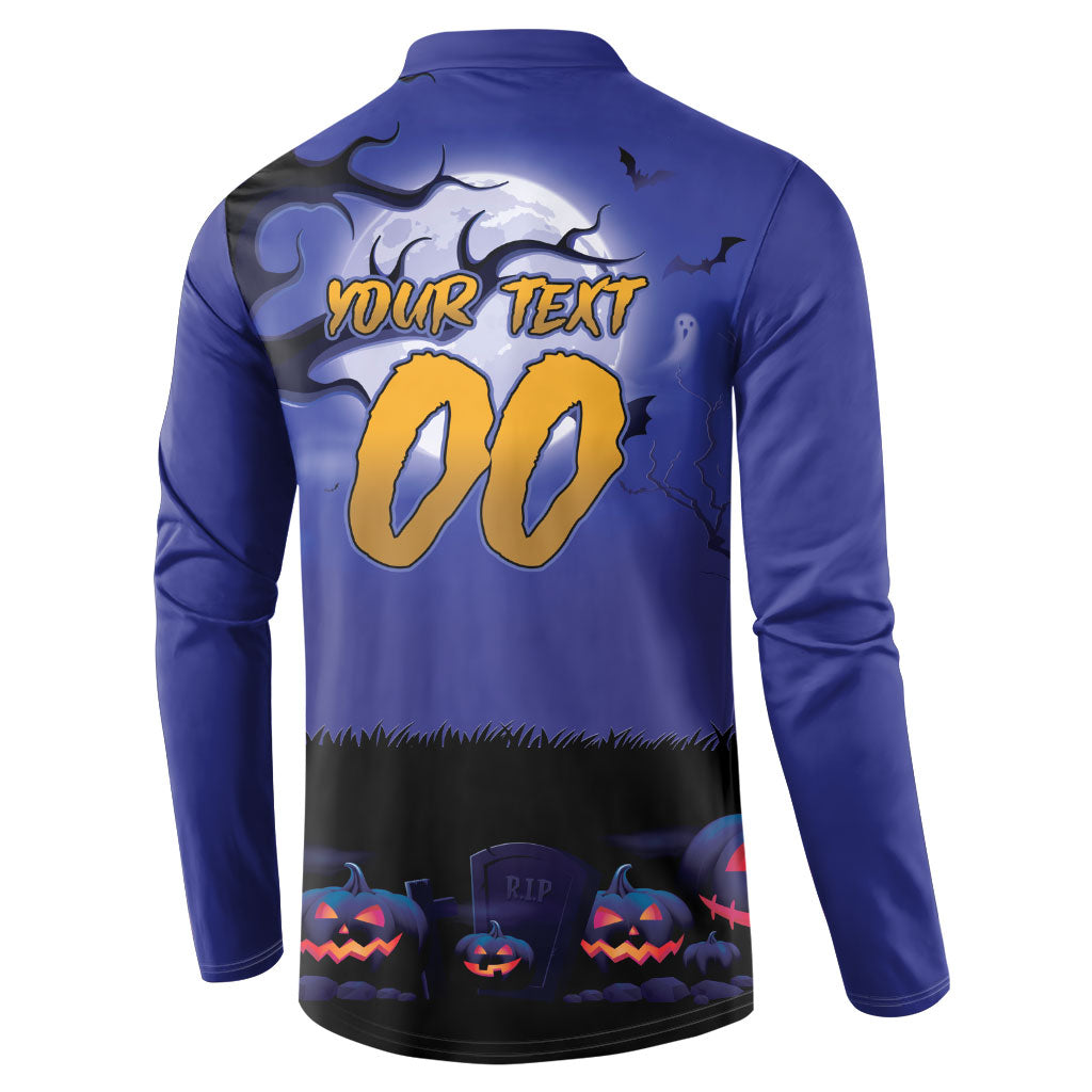 Custom Halloween Newcastle Knights Button Sweatshirt Spooky Australia Mascot Rugby