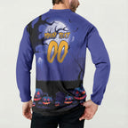 Custom Halloween Newcastle Knights Button Sweatshirt Spooky Australia Mascot Rugby