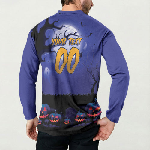 Custom Halloween Newcastle Knights Button Sweatshirt Spooky Australia Mascot Rugby