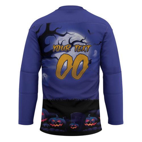 Custom Halloween Newcastle Knights Hockey Jersey Spooky Australia Mascot Rugby
