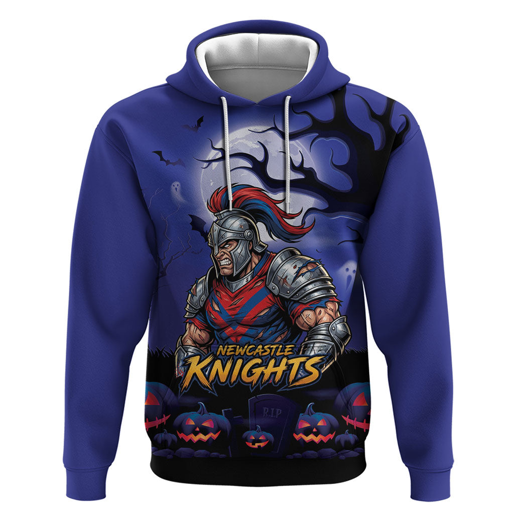 Custom Halloween Newcastle Knights Hoodie Spooky Australia Mascot Rugby