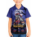 Custom Halloween Newcastle Knights Kid Hawaiian Shirt Spooky Australia Mascot Rugby