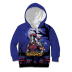 Custom Halloween Newcastle Knights Kid Hoodie Spooky Australia Mascot Rugby