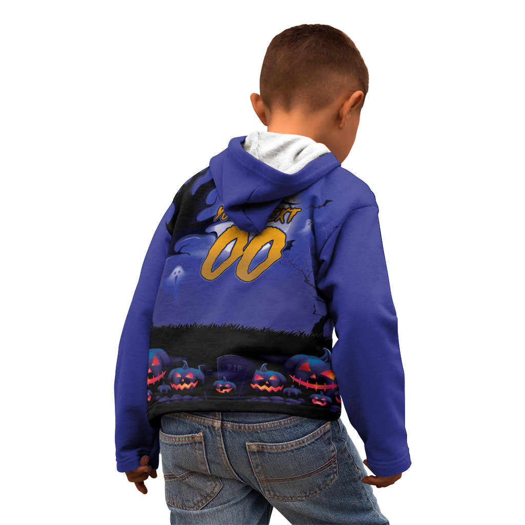Custom Halloween Newcastle Knights Kid Hoodie Spooky Australia Mascot Rugby