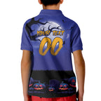 Custom Halloween Newcastle Knights Kid Polo Shirt Spooky Australia Mascot Rugby