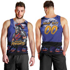 Custom Halloween Newcastle Knights Men Tank Top Spooky Australia Mascot Rugby