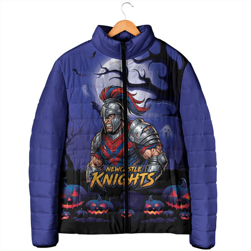 Custom Halloween Newcastle Knights Padded Jacket Spooky Australia Mascot Rugby