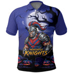 Custom Halloween Newcastle Knights Polo Shirt Spooky Australia Mascot Rugby