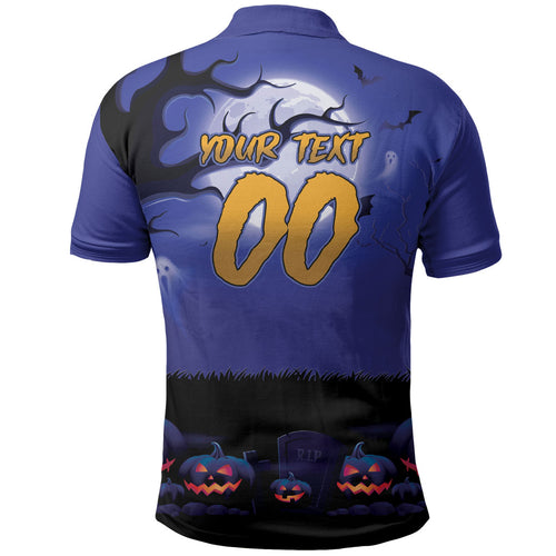 Custom Halloween Newcastle Knights Polo Shirt Spooky Australia Mascot Rugby