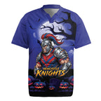 Custom Halloween Newcastle Knights Rugby Jersey Spooky Australia Mascot Rugby
