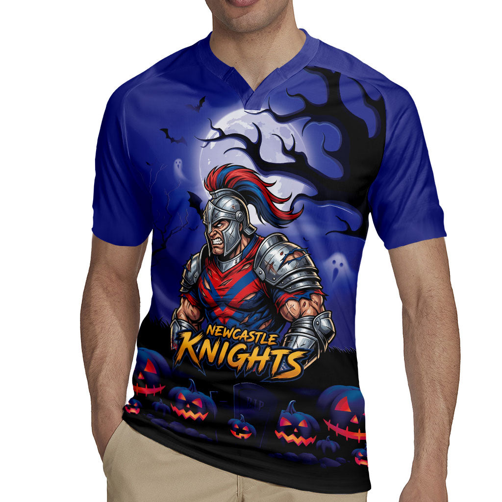 Custom Halloween Newcastle Knights Rugby Jersey Spooky Australia Mascot Rugby
