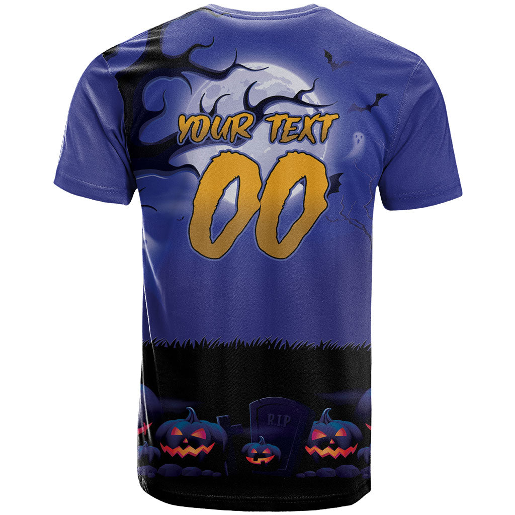 Custom Halloween Newcastle Knights T Shirt Spooky Australia Mascot Rugby