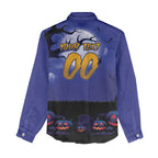 Custom Halloween Newcastle Knights Women Casual Shirt Spooky Australia Mascot Rugby