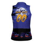 Custom Halloween Newcastle Knights Women Sleeveless Polo Shirt Spooky Australia Mascot Rugby
