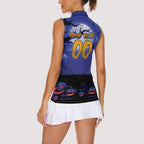 Custom Halloween Newcastle Knights Women Sleeveless Polo Shirt Spooky Australia Mascot Rugby