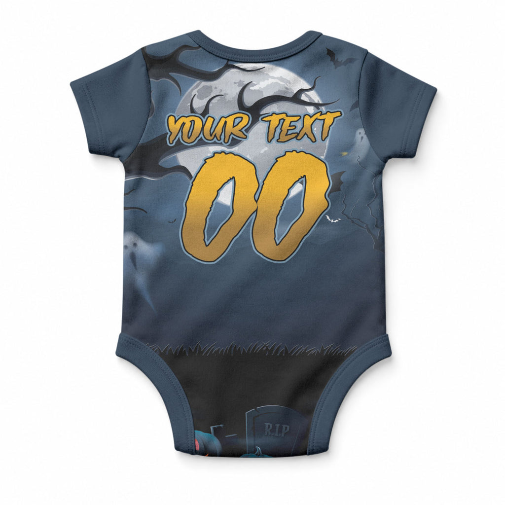 Custom Halloween North Queensland Cowboys Baby Onesie Spooky Australia Mascot Rugby
