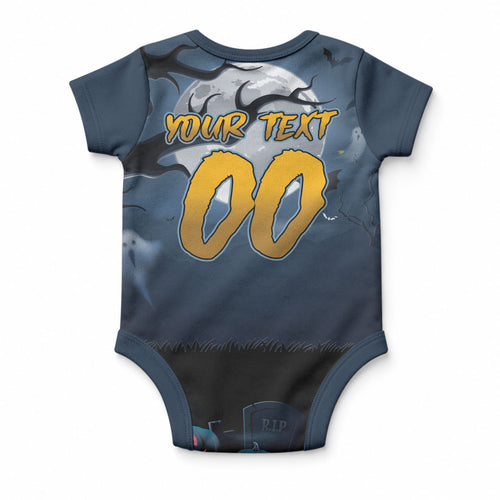 Custom Halloween North Queensland Cowboys Baby Onesie Spooky Australia Mascot Rugby