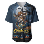 Custom Halloween North Queensland Cowboys Baseball Jersey Spooky Australia Mascot Rugby