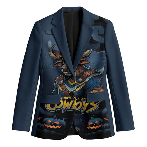 Custom Halloween North Queensland Cowboys Blazer Spooky Australia Mascot Rugby