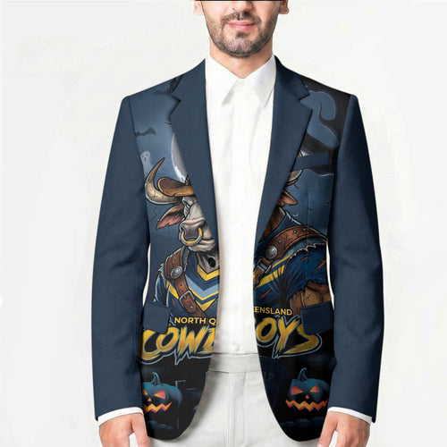 Custom Halloween North Queensland Cowboys Blazer Spooky Australia Mascot Rugby